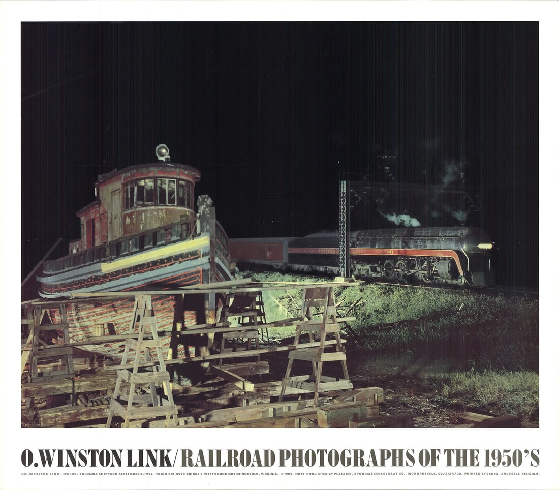 O. WINSTON LINK Train #21 Over Bridge 5 West Bound Out of Norfolk Virginia 27.5: O. WINSTON LINK Train #21 Over Bridge 5 West Bound Out of Norfolk Virginia 27.5 Item Specifics: Artist: O. Winston Link Brand: Link O. Winston Country/Region Of Origin: Belgium Exact Year: 1989