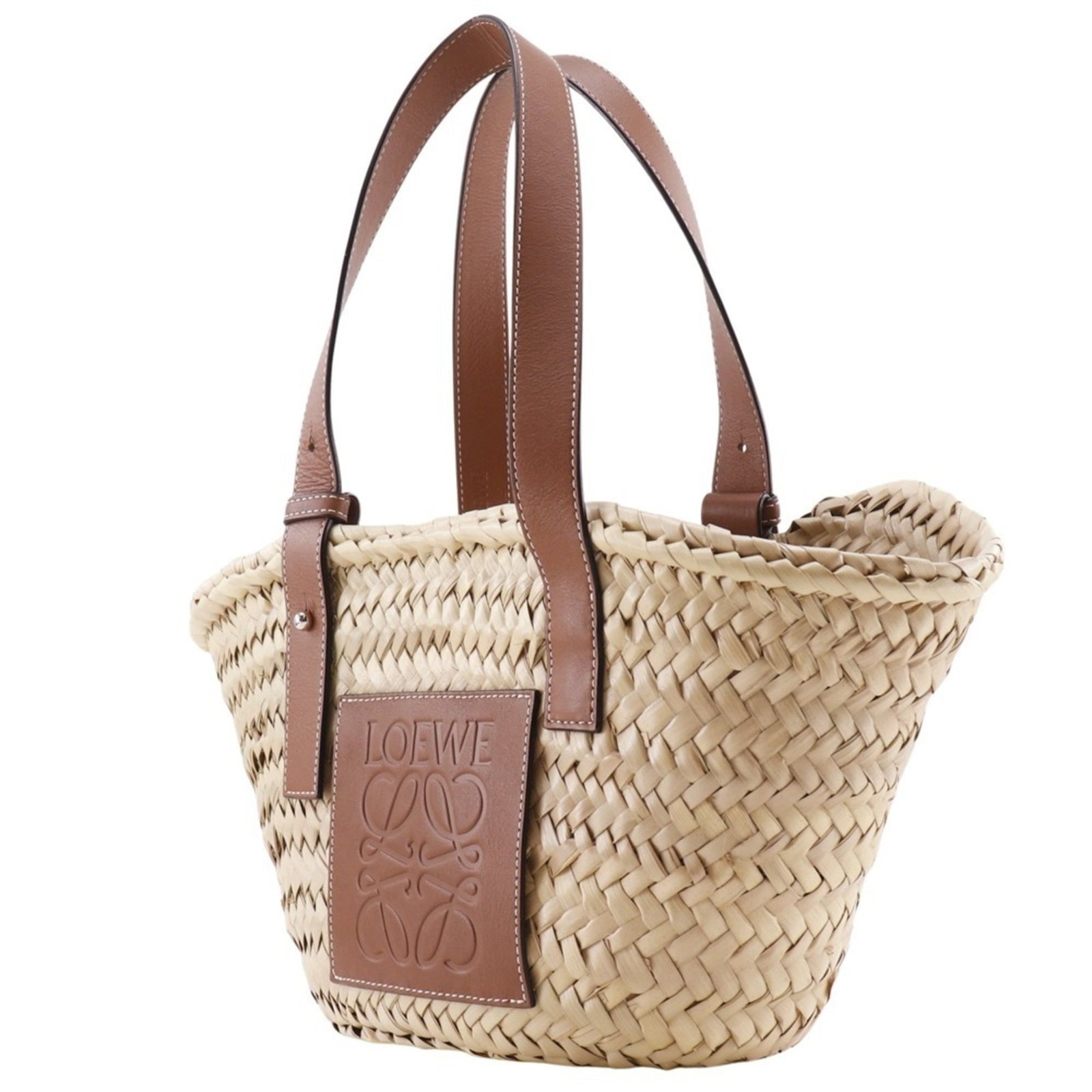 Loewe Raffia Tote Leather Bag - 2