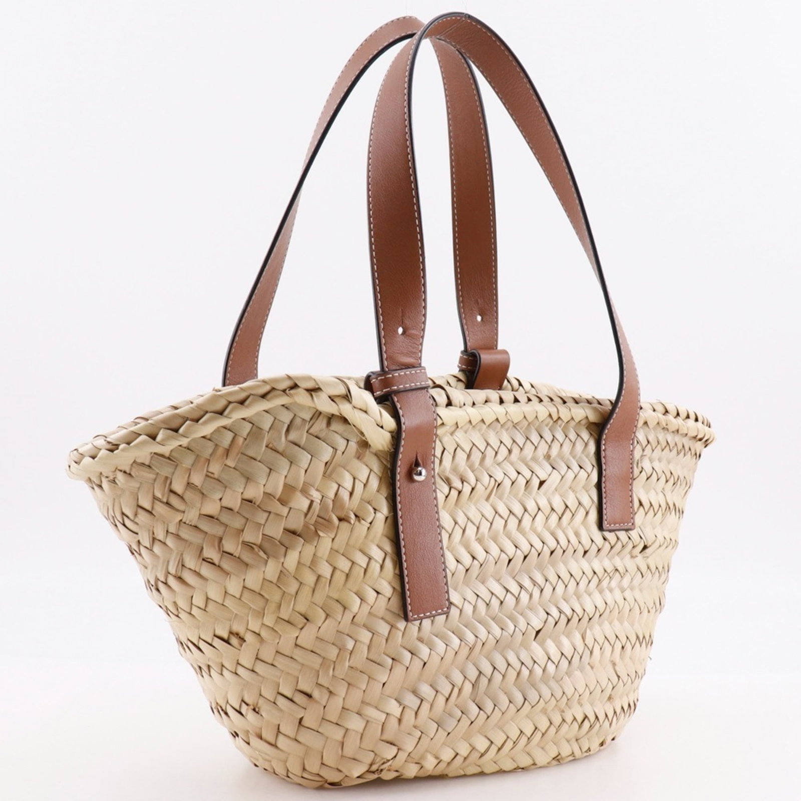Loewe Raffia Tote Leather Bag - 3