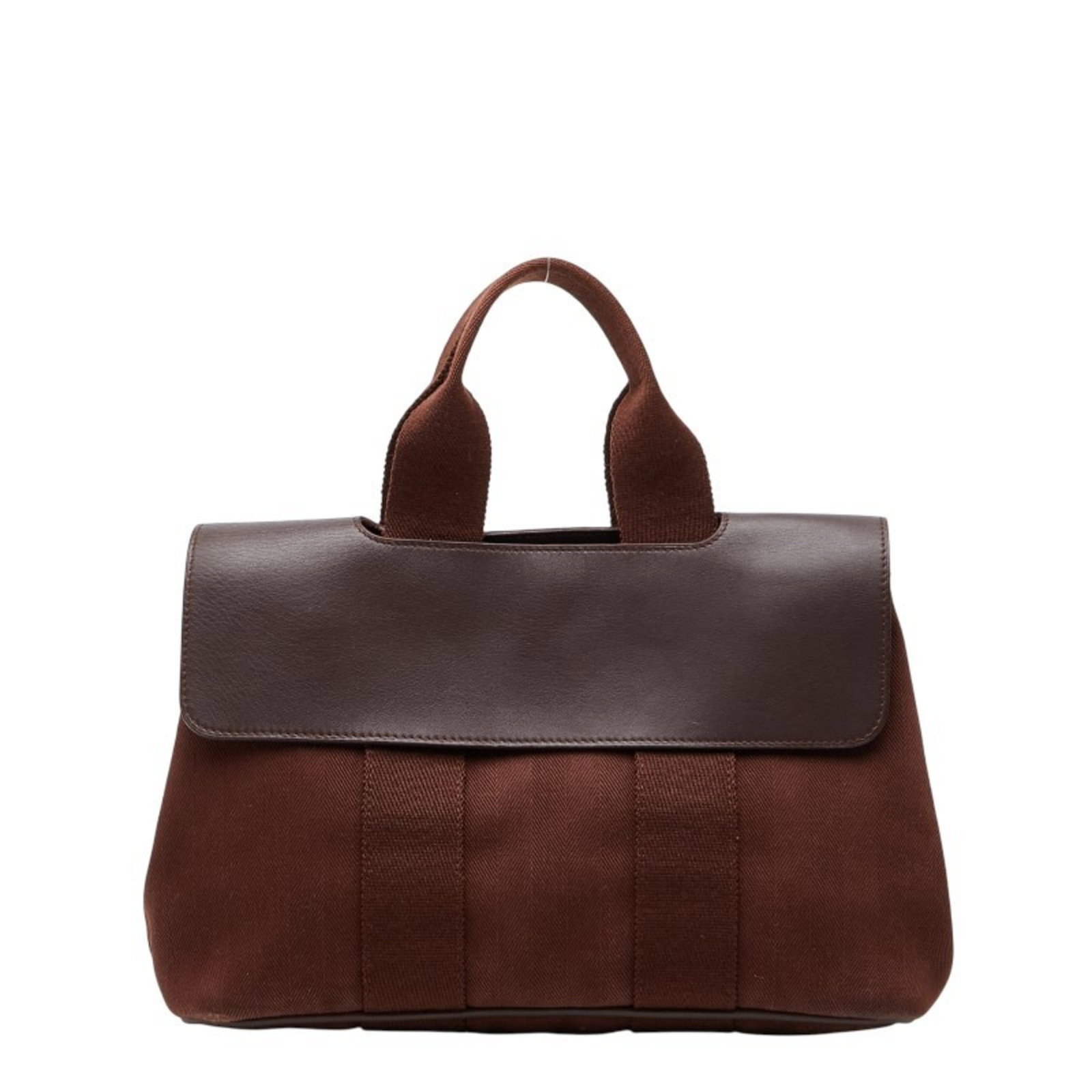 Toile Chevron Leather Handbag Pouch Tote Bag Hermes: Toile Chevron Leather Handbag Pouch Tote Bag Hermes Toile Chevron Leather Handbag Pouch Tote Bag by Hermes features a classic design with iconic Toile de Herm?s print in brown leather. The bag