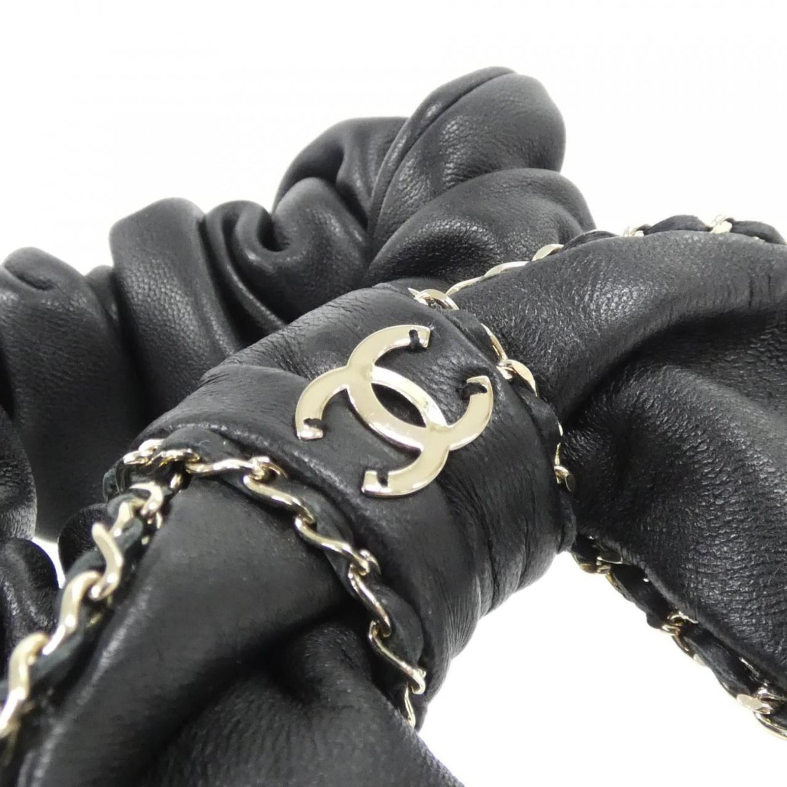 Leather Scrunchie by Chanel - 3