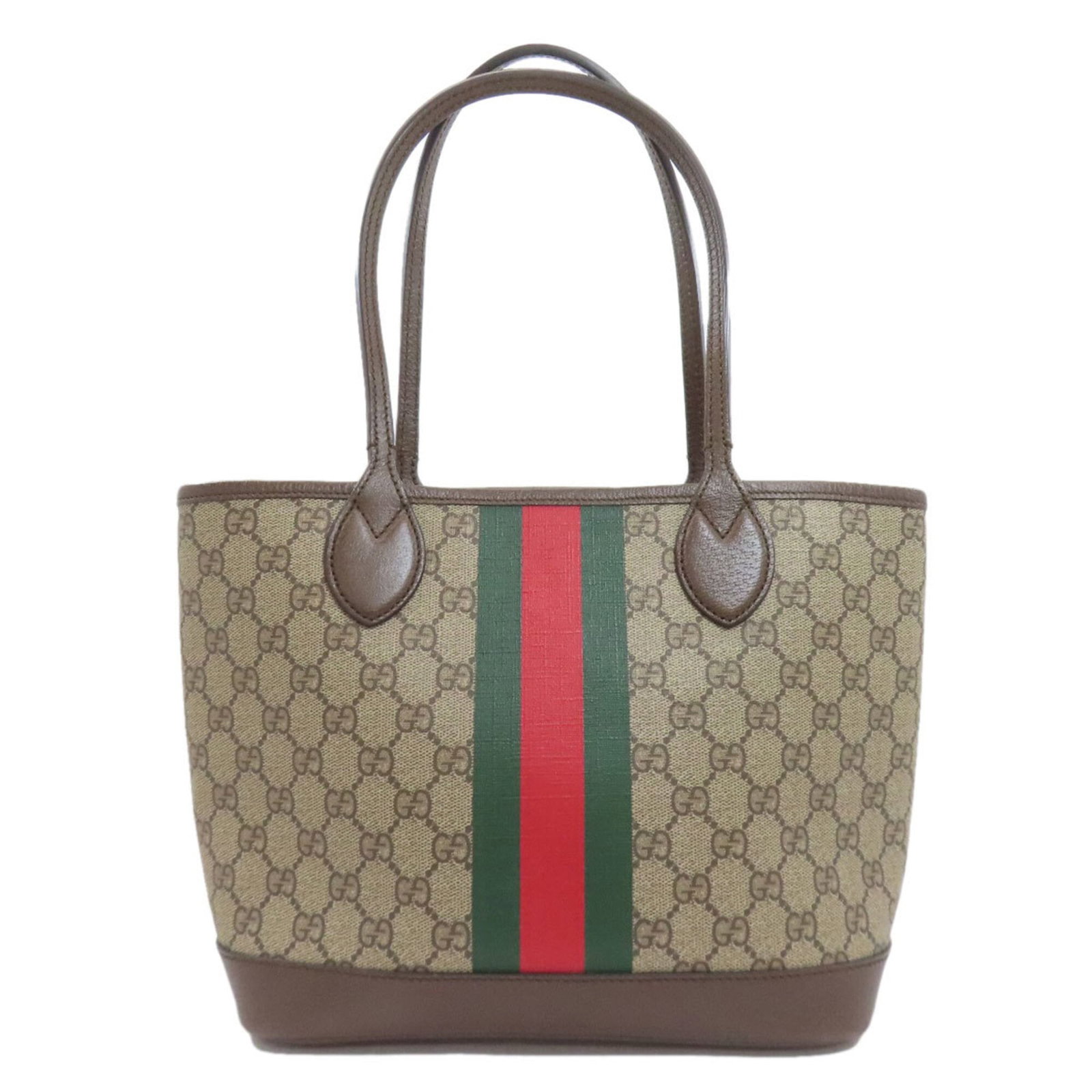 Gucci Handbag Pvc: Gucci Handbag Pvc Brown Gucci Pvc Handbag for Women, 22cm x 32cm x 11cm. This used handbag features a durable PVC material and boasts a classic brown color. With some minor scratches and dirt, it rema
