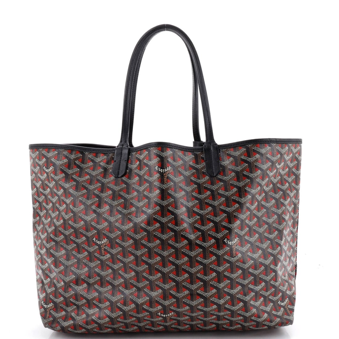 Saint Louis Coated Canvas Tote By Claire Goyard: Saint Louis Coated Canvas Tote By Claire Goyard Goyard's iconic Saint Louis Coated Canvas Tote in vibrant red features a durable canvas exterior with leather interior and silver hardware, making it a