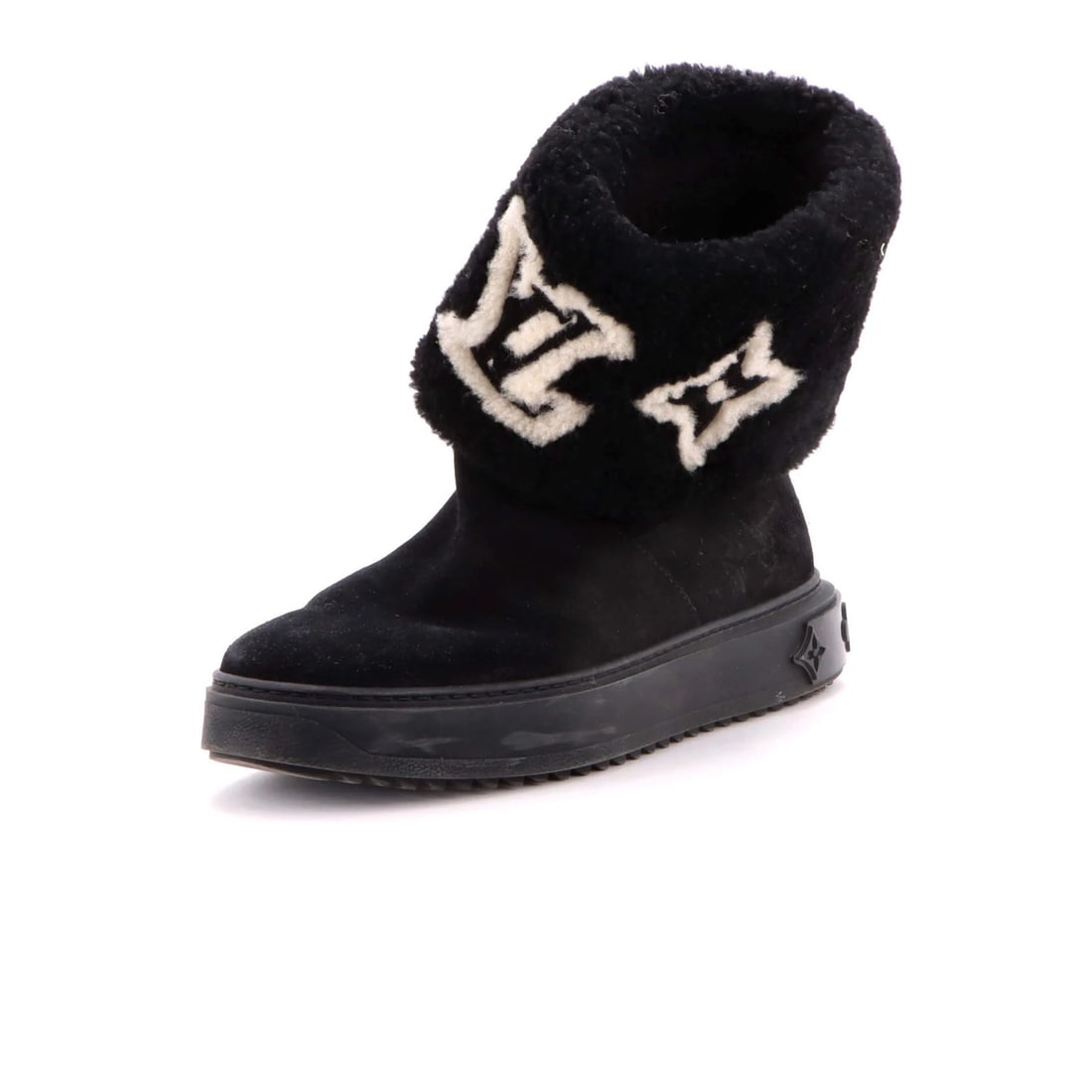 Women's Louis Vuitton Suede Shearling Flat Ankle Snowdrop Boots (1 of 6)