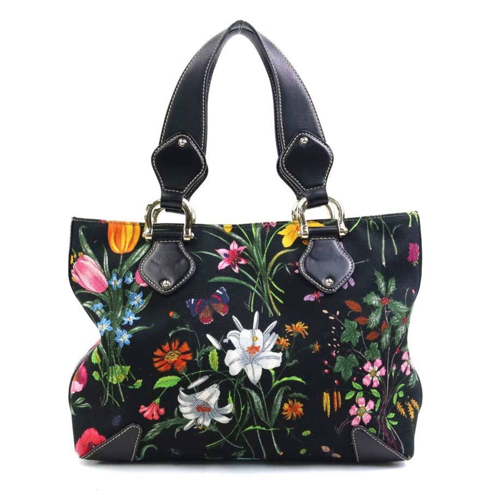 Canvas leather handbag - 3
