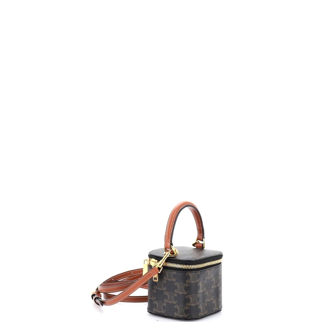 Square Vanity Case Celine Triomphe Coated Canvas Mini - 2
