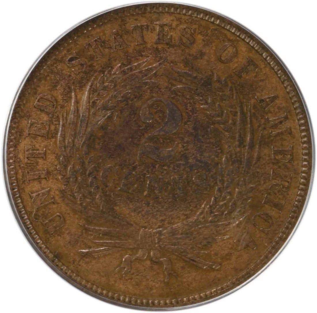 1872 Two Cent Piece MS62BN PCGS - 3