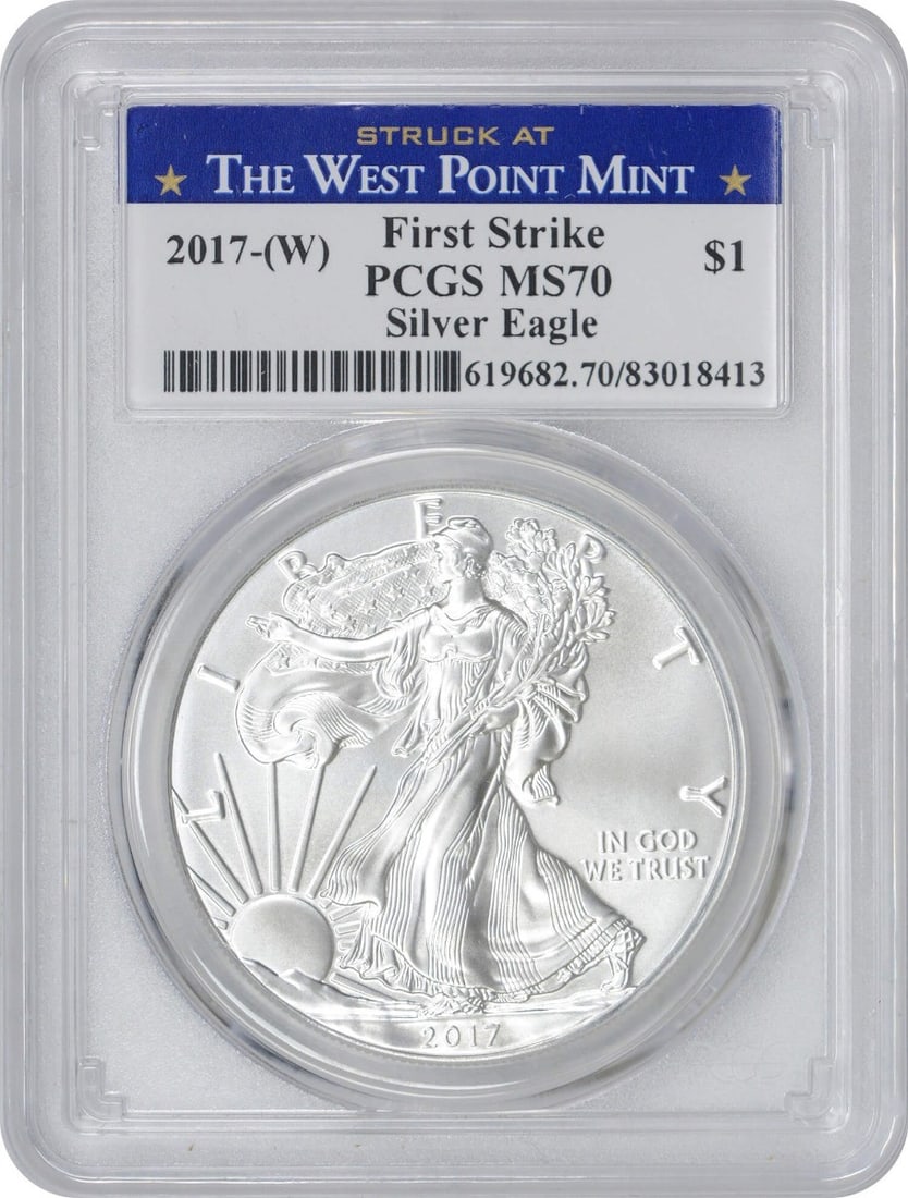 2017-(W) $1 American Silver Eagle Struck at West Point Mint MS70 FS PCGS (1 of 1)