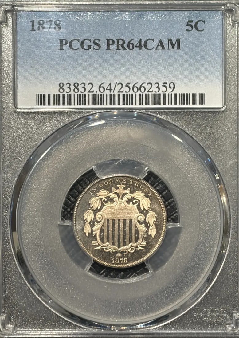 PROOF SHIELD NICKEL PCGS CAMEO 1878 (1 of 3)