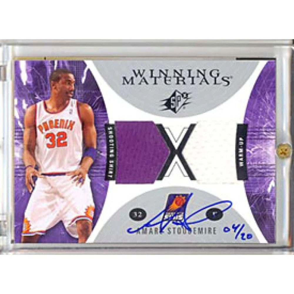 Amare Stoudamire 2004-2005 Upper Deck SPX Autograph Card: Amare Stoudamire 2004-2005 Upper Deck SPX Autograph Card Signed by Amare Stoudamire, this 2004-2005 Upper Deck SPX Autograph Card showcases the basketball legend's unique autograph. Featuring a rare