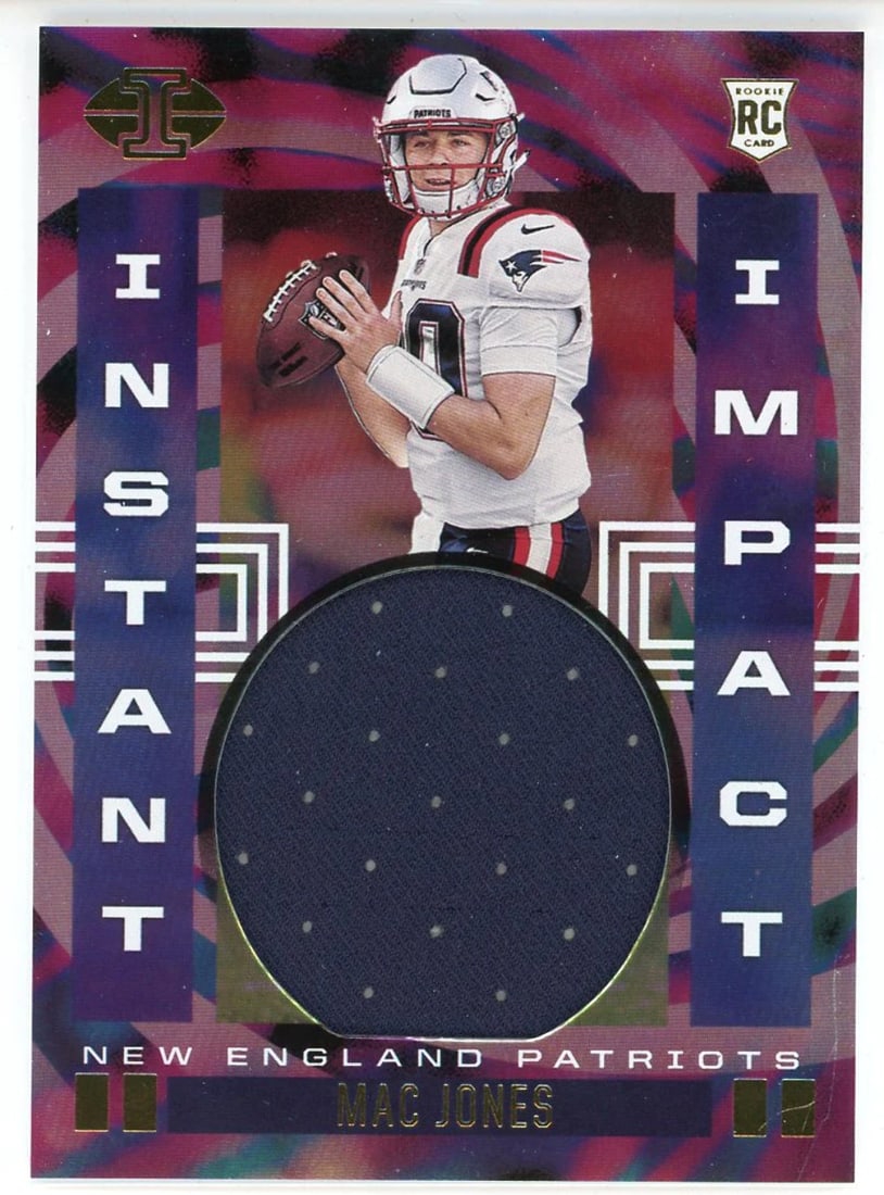 Mac Jones 2021 Panini Illusions Instant Impact Rookie Patch Card #II-MJ (1 of 2)