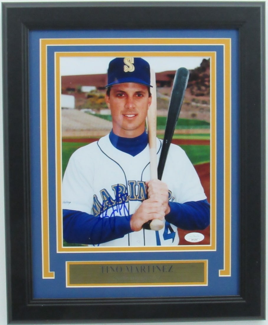 Tino Martinez Seattle Mariners Signed/ Autographed 8x10 Photo Framed JSA 161334 (1 of 5)