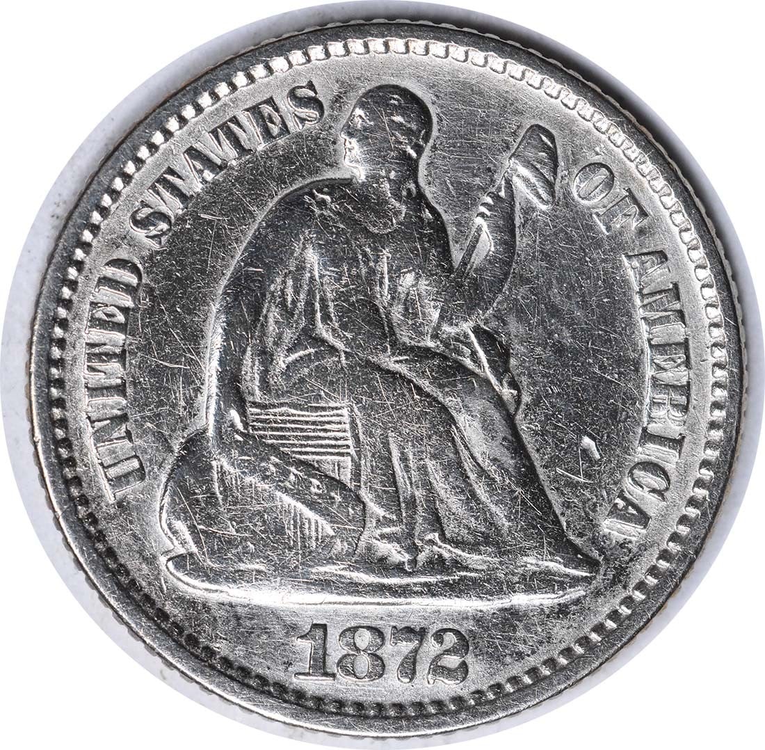 1872 Liberty Seated Silver Half Dime DDO FS-101 VF Uncertified (1 of 2)