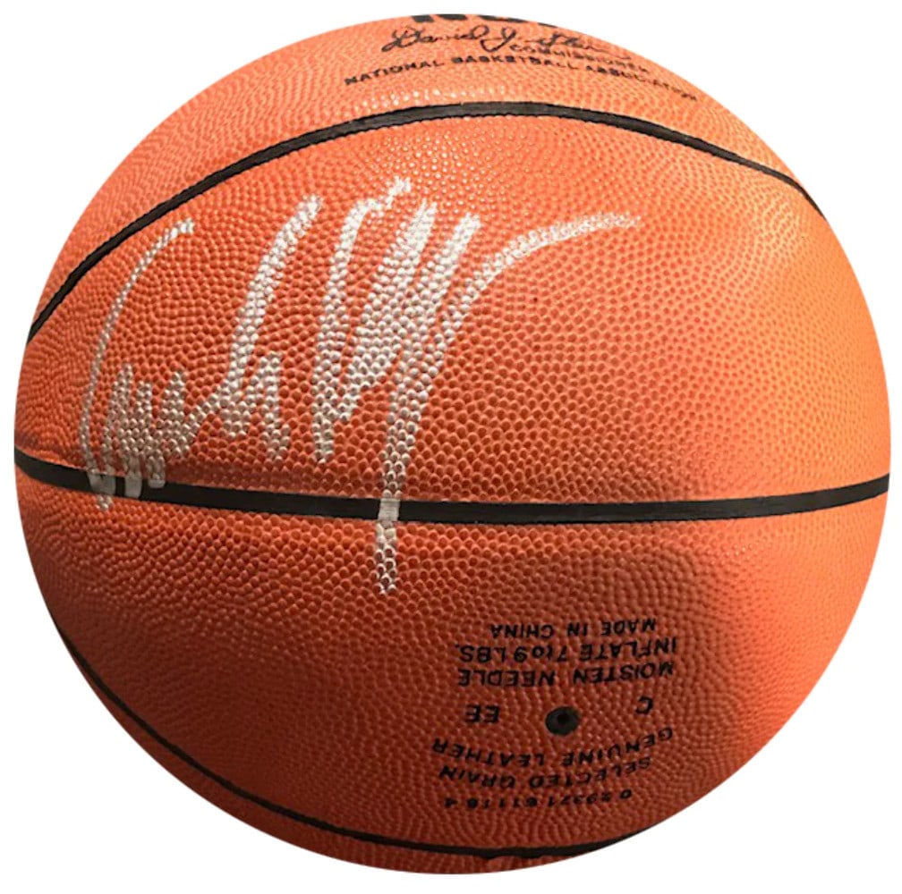 Autographed Charlotte Bobcats Leather Basketball By Emeka Okafor (1 of 2)