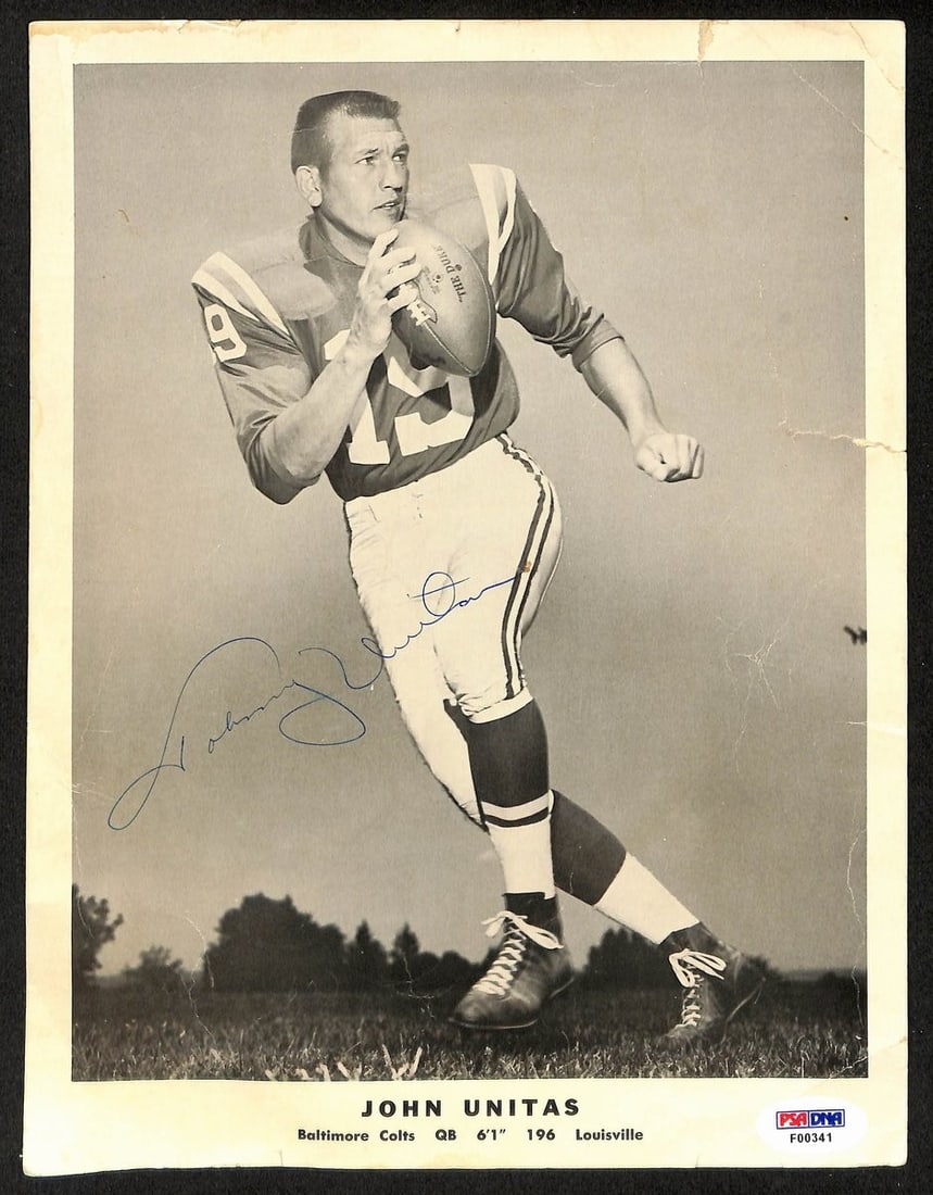 Johnny Unitas HOF Signed Vintage 8x10 Team Issued Photo Colts PSA/ DNA 198855: Johnny Unitas HOF Signed Vintage 8x10 Team Issued Photo Colts PSA/ DNA 198855 Item Specifics: Original/Reprint: Original Product: Photo Sport: Football Product Disclaimer: Not affiliated with any team