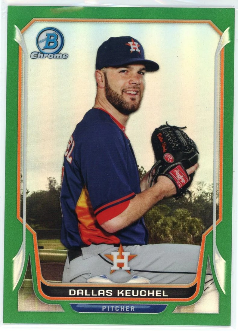 Keuchel Rookie Card 2014 Bowman Chrome Green Dallas (1 of 2)
