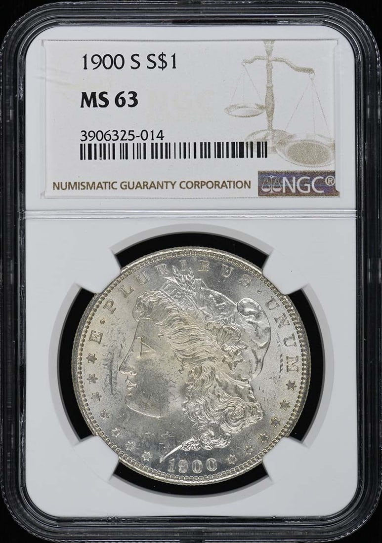 Morgan dollar S$1 MS63 NGC (1 of 2)