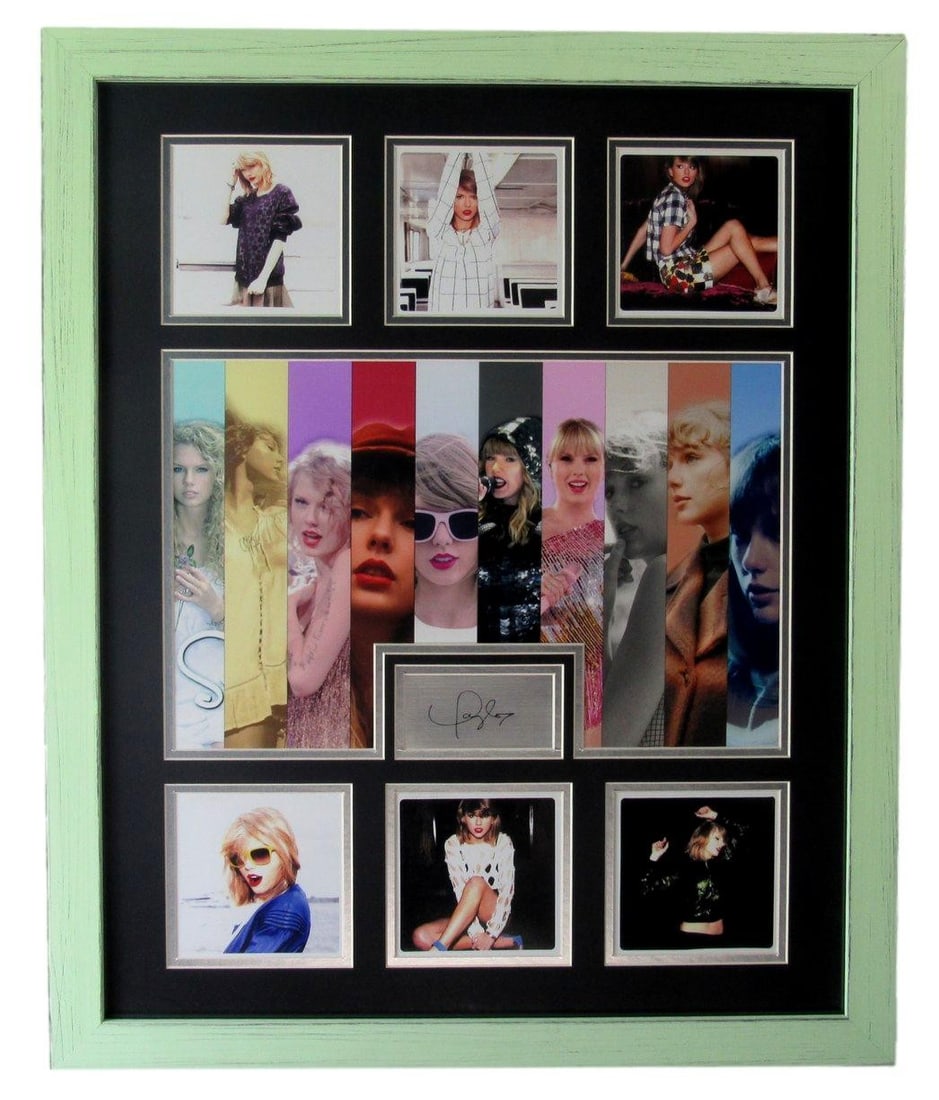 Swift Taylor Framed Signature Collage Photo Engraved Laser 194633 (1 of 2)