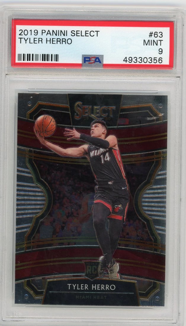 Tyler Herro 2019 Panini Select #63 (PSA Mint 9) Base RC (1 of 2)