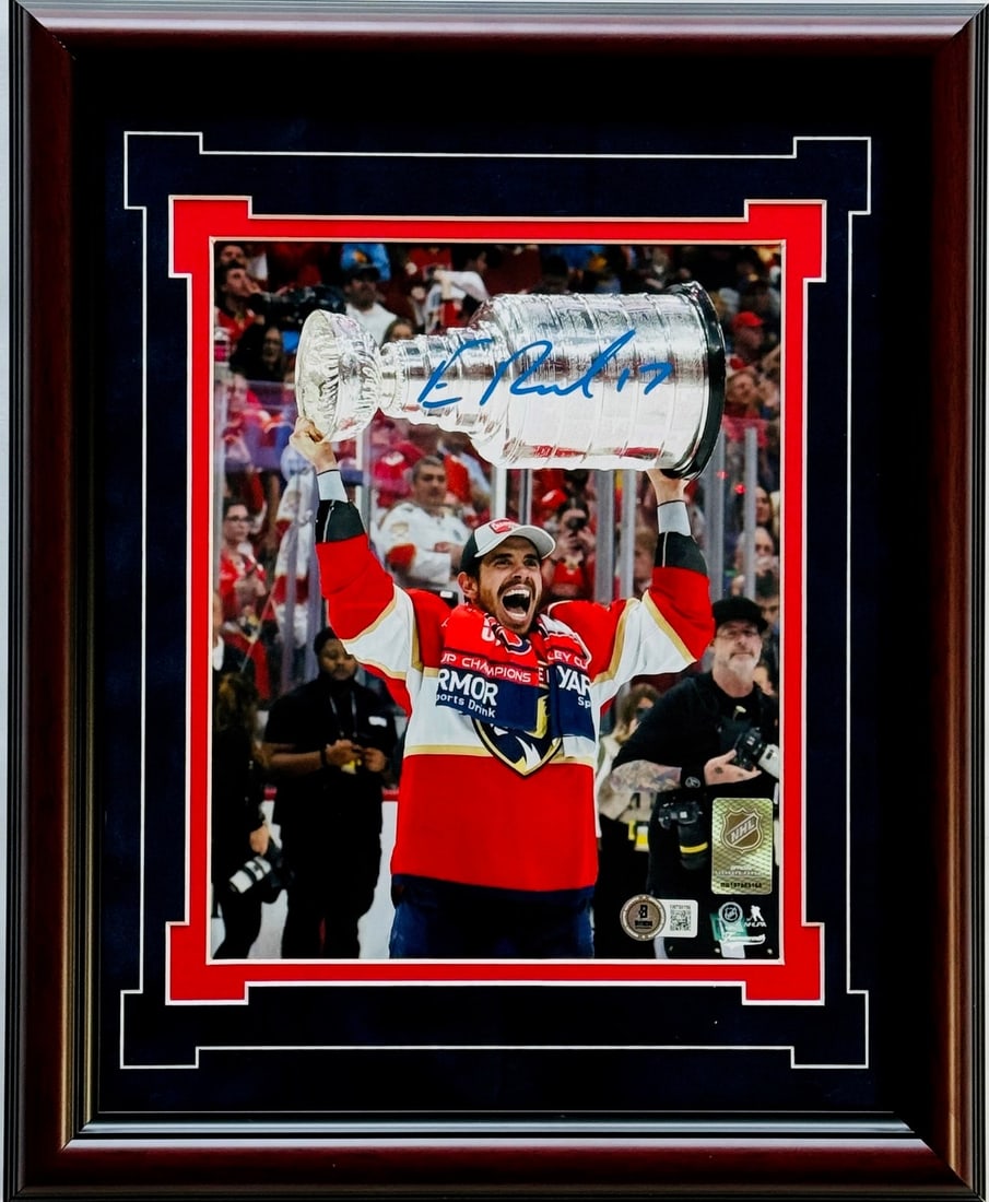 Evan Rodrigues Signed Florida Panthers Stanley Cup 8x10 Photo Framed Photo (Beck (1 of 1)