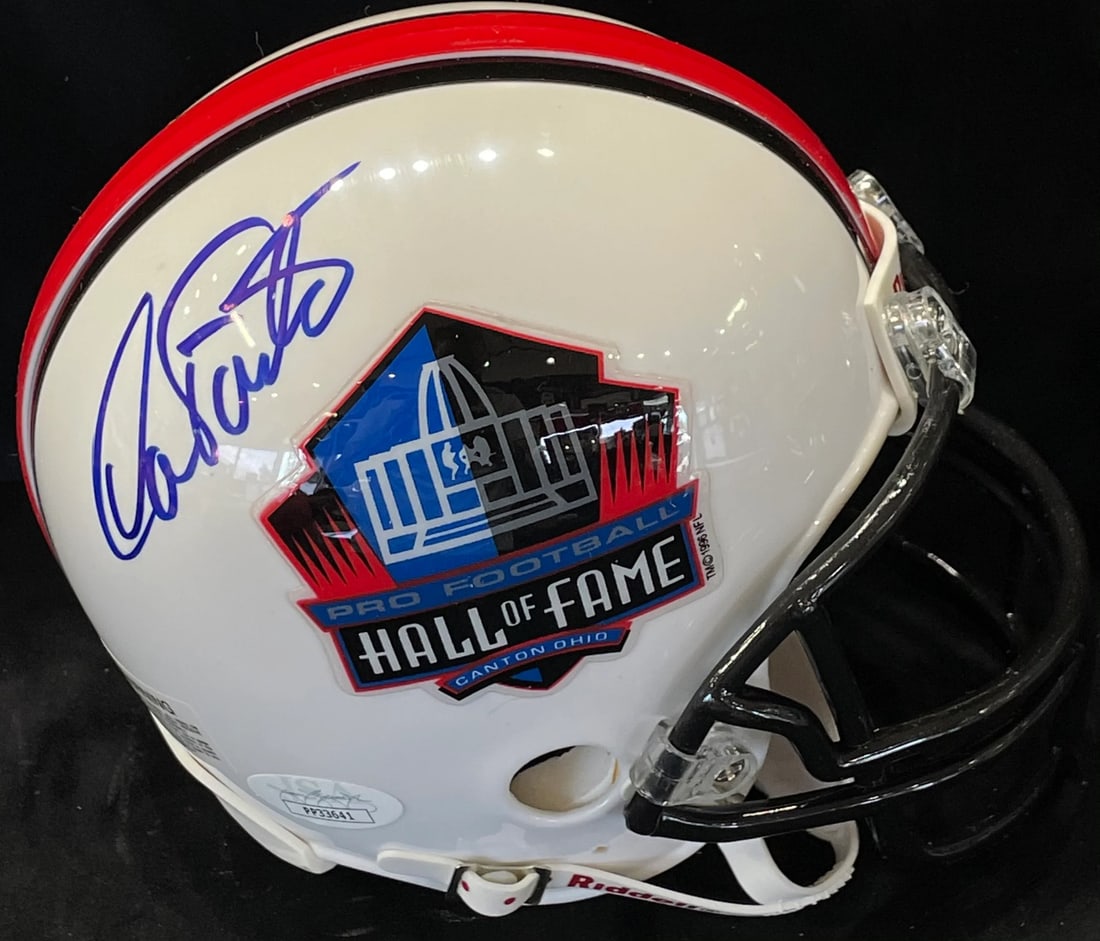 Dan Fouts Autographed Hall of Fame Mini Helmet (JSA): Dan Fouts Autographed Hall of Fame Mini Helmet (JSA) Item Specifics: Brand: James Spence Authentication (JSA) Dan Fouts Autographed Hall of Fame Mini Helmet Signed in blue sharpie across the side of t