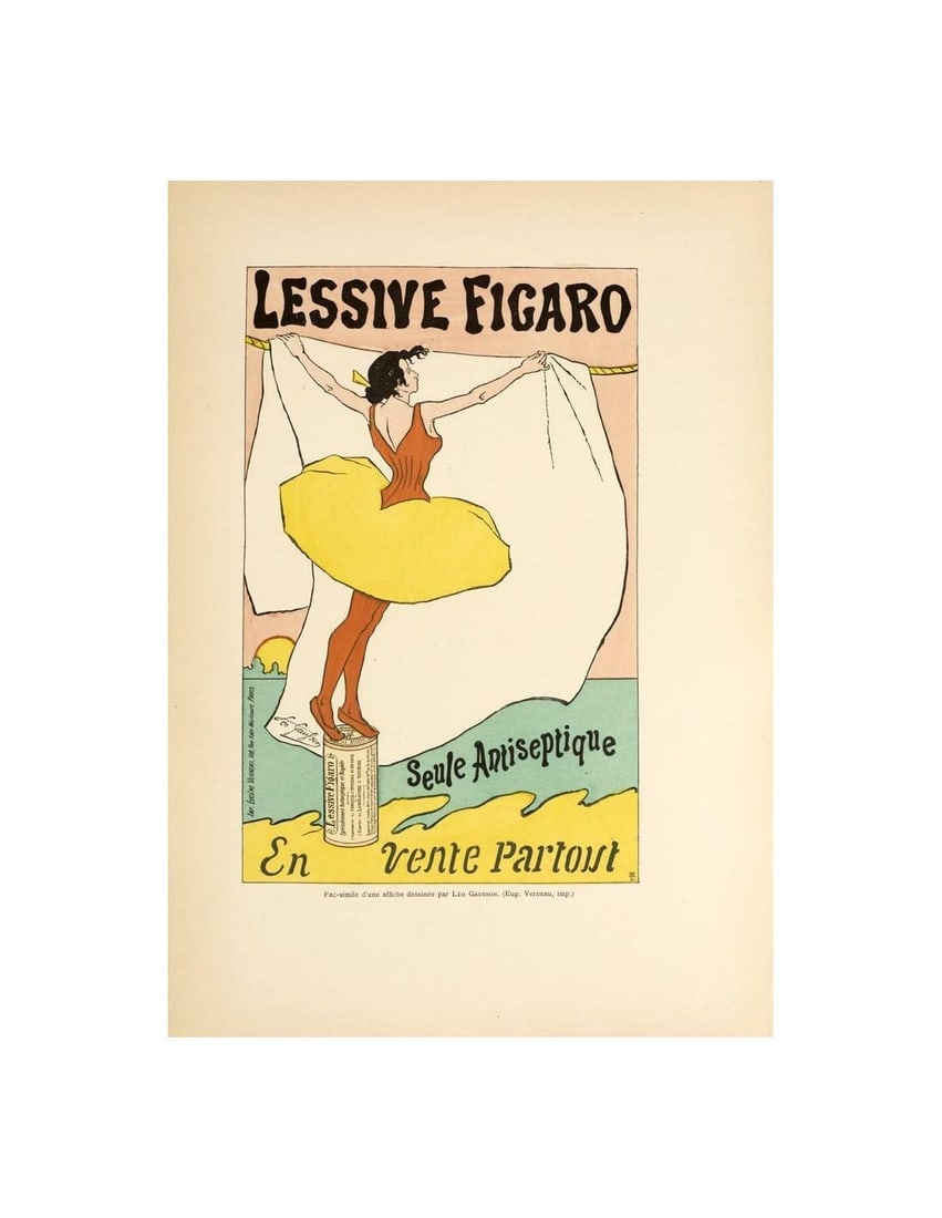 Original Vintage Poster Lessive Figaro By Gausson For Affiches Illustrees 1896: Original Vintage Poster Lessive Figaro By Gausson For Affiches Illustrees 1896 Item Specifics: Artist: GAUSSON Style: Art Nouveau Date Of Creation: 1897 Year Of Production: 1897 Width (Inches): 8.5