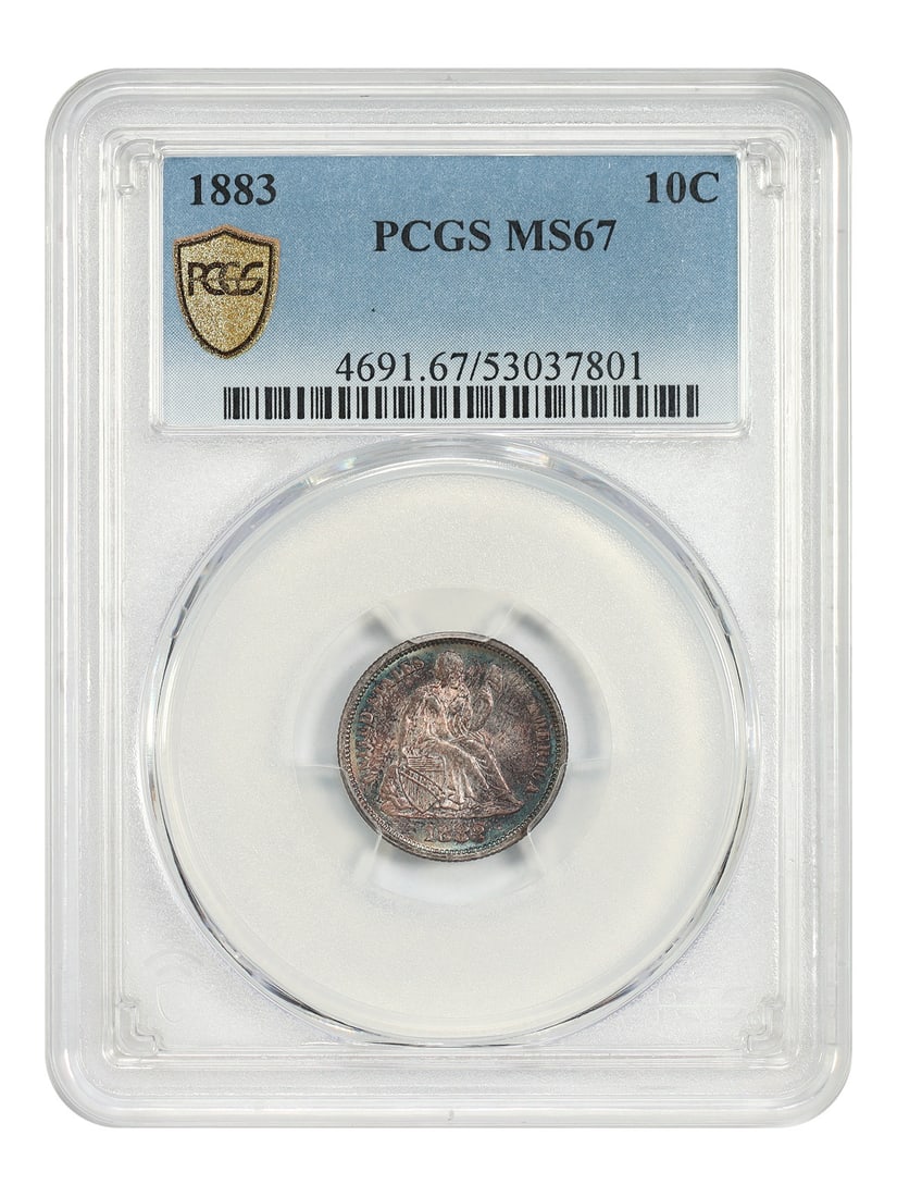 PCGS Liberty Seated Dime MS67 10C 1883 (1 of 4)