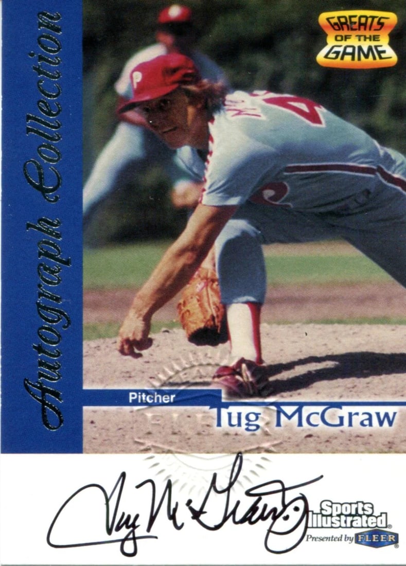 Tug McGraw Autographed Fleer Card: Tug McGraw Autographed Fleer Card Item Specifics: Tug McGraw Autographed Fleer Card Product Disclaimer: Not affiliated with any team or league. Signatures are unverified unless a certificate is