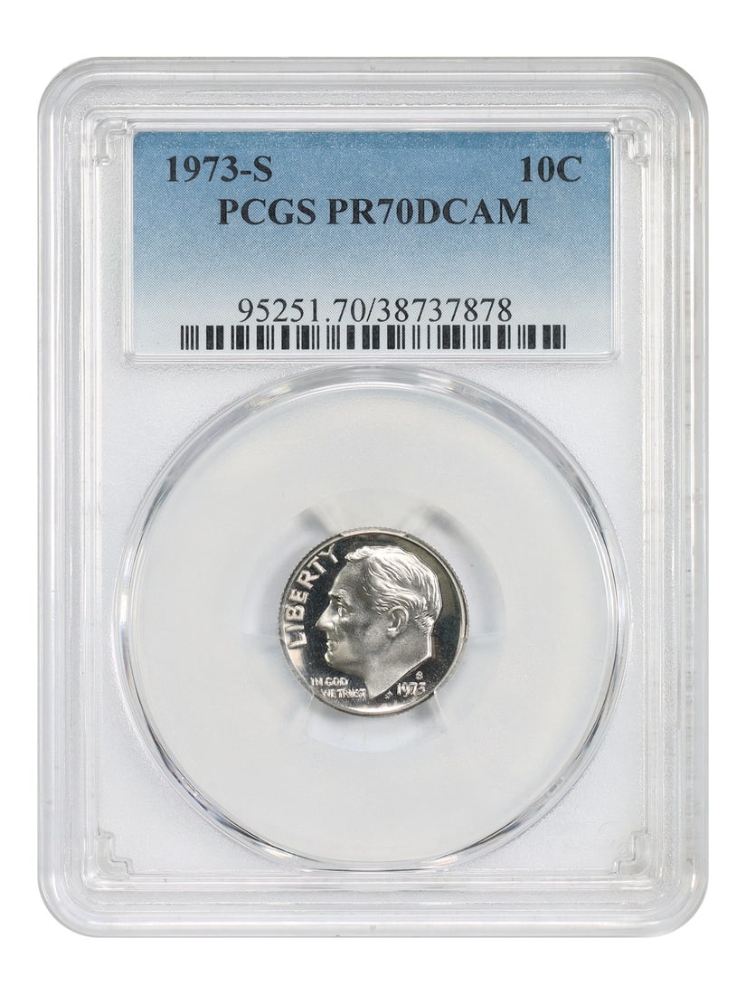 PCGS PR70DCAM Roosevelt Dime 10C 1973 S (1 of 6)