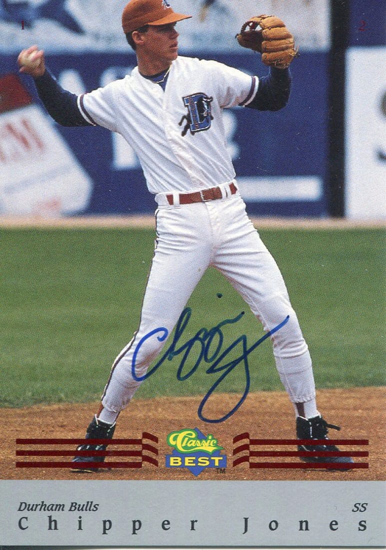 Jones Autographed Chipper Card Classic 1992 JSA (1 of 2)