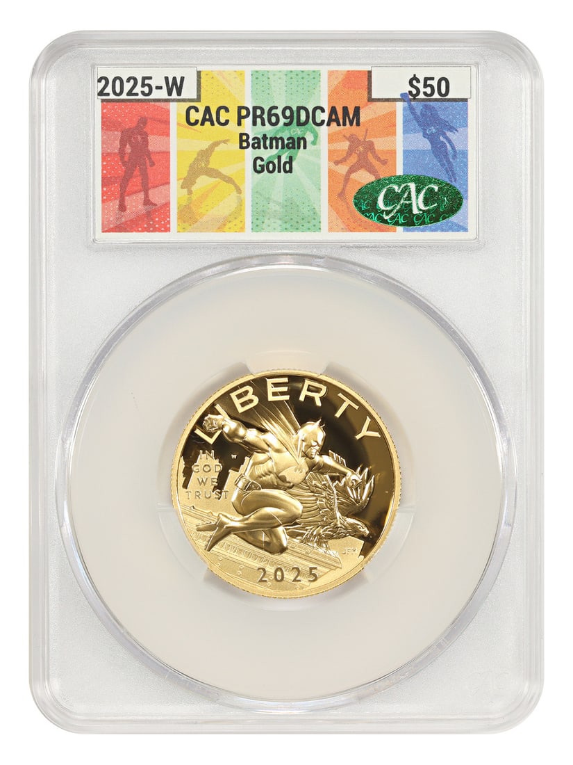2025-W G$50 Batman CACG PR69DCAM - $10 Modern Gold Commemoratives (1 of 4)