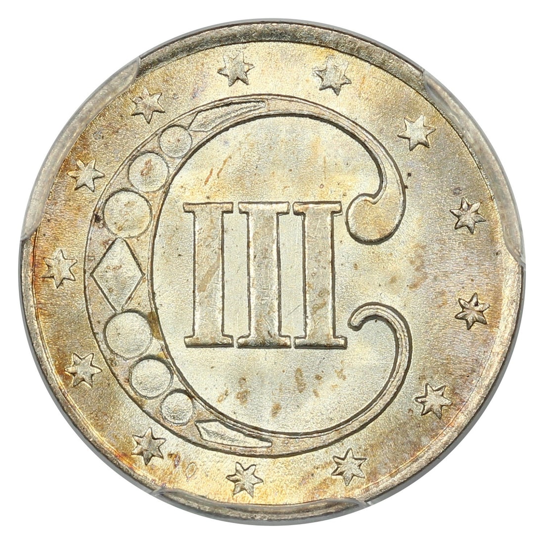 1853 3CS PCGS MS67 - Three Cent Silver - 4