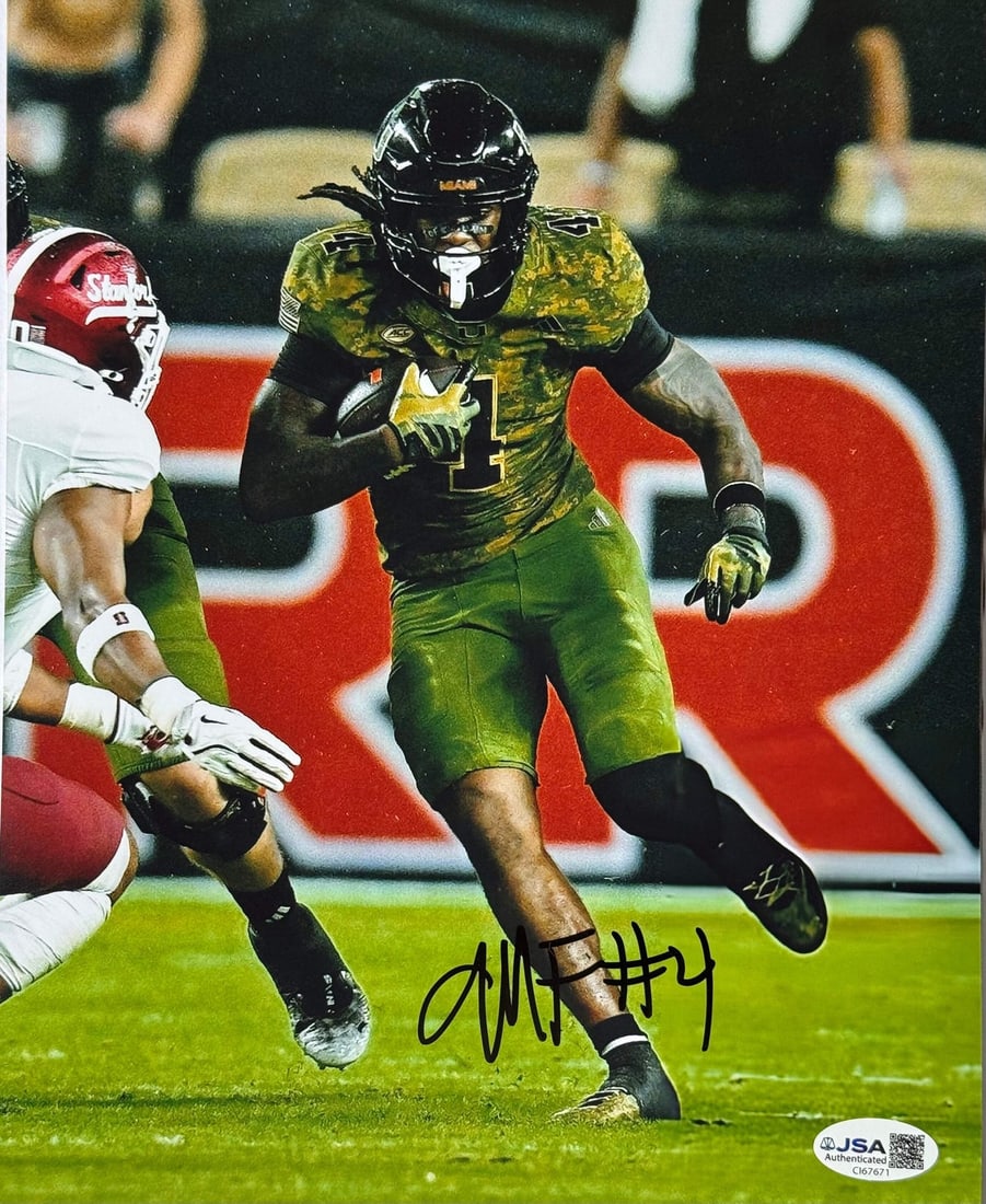 Miami Hurricanes Photo 8x10 Autographed By Mark Fletcher Jr (1 of 1)