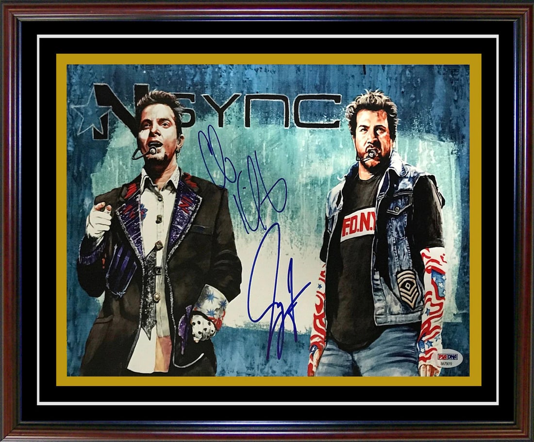 Fatone Chris Kirkpatrick Joey Autographed Framed Photo 11x14 PSA (1 of 1)