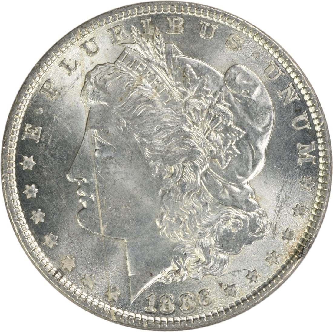 Morgan Silver Dollar Choice Bu Uncertified: Morgan Silver Dollar Choice Bu Uncertified Choice BU Uncertified Morgan Silver Dollar (1886) - A high-grade, uncirculated example of the iconic Morgan dollar, featuring a strong silver composition and