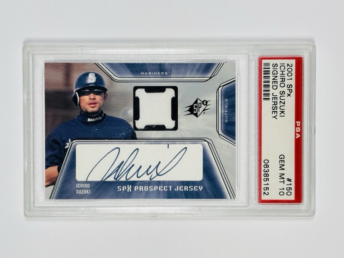 ICHIRO SUZUKI Rookie Jersey Auto PSA 10 Upper Deck 2001 (1 of 2)