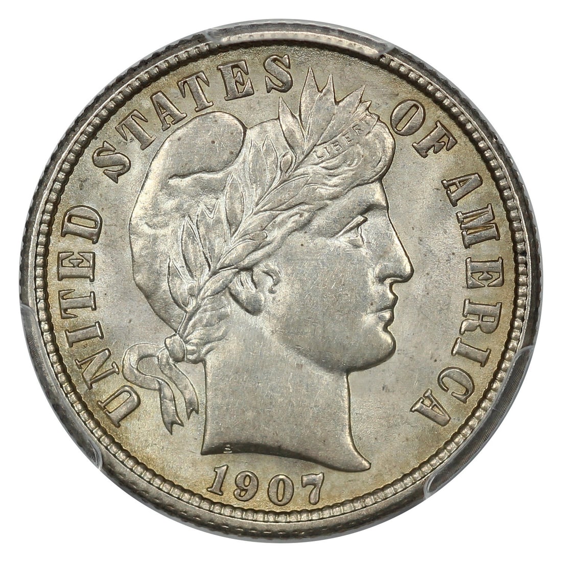 BARBER DIME PCGS MS62 10C - 3