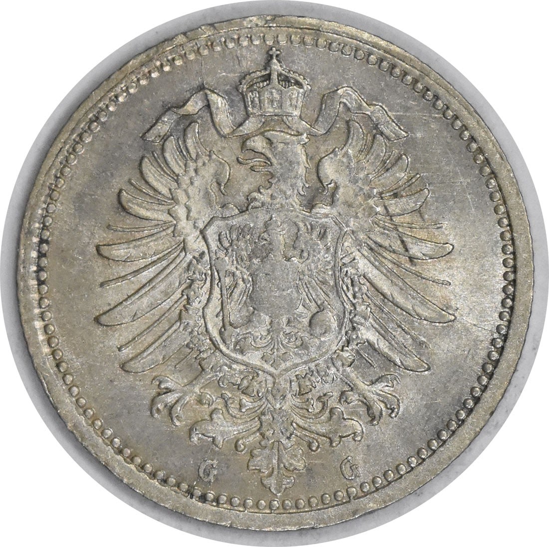 20 Pfennig KM5 Germany 1873 BU Uncertified: 20 Pfennig KM5 Germany 1873 BU Uncertified The 20 Pfennig KM5 Germany 1873 BU Uncertified coin features a silver composition and bears the distinctive Km Number 5. Issued in 1873, it has been