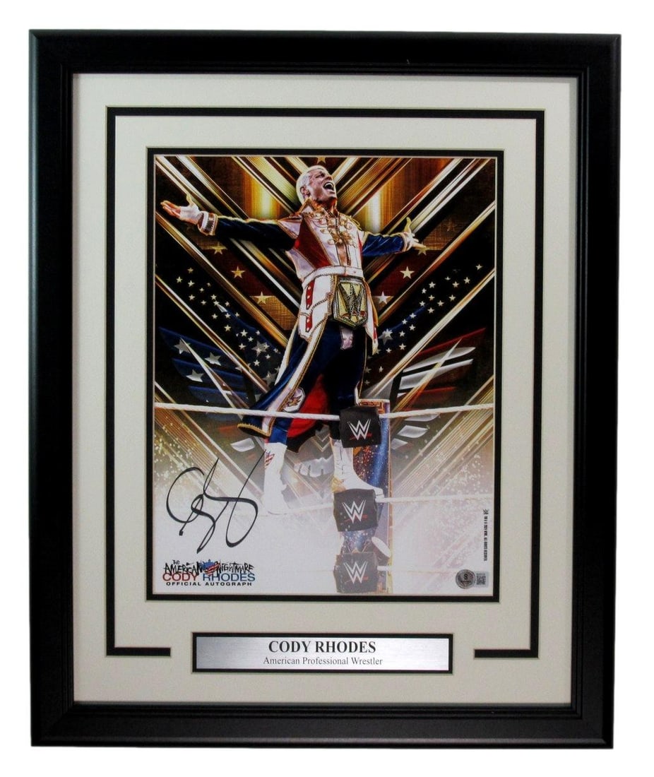Cody Rhodes WWE Champ Signed/ Autographed 11x14 Photo Framed Beckett 198565 (1 of 4)