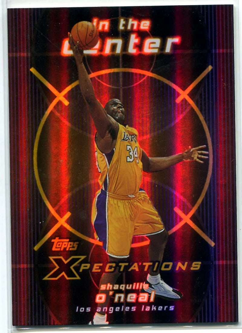 Shaquille O'Neal 2001 Topps Xpectations Unsigned Card: Shaquille O'Neal 2001 Topps Xpectations Unsigned Card Shaquille O'Neal 2001 Topps Xpectations card bears the signature of the NBA legend. This unique collectible features Shaq's likeness and a