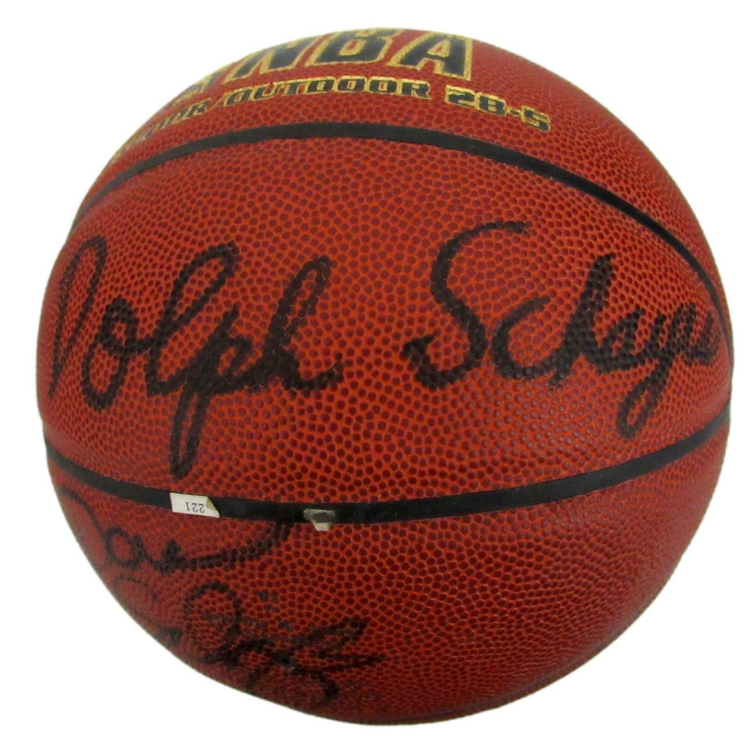 Dolph & Danny Schayes Dual-Signed Spalding NBA Basketball JSA 159493 (1 of 6)