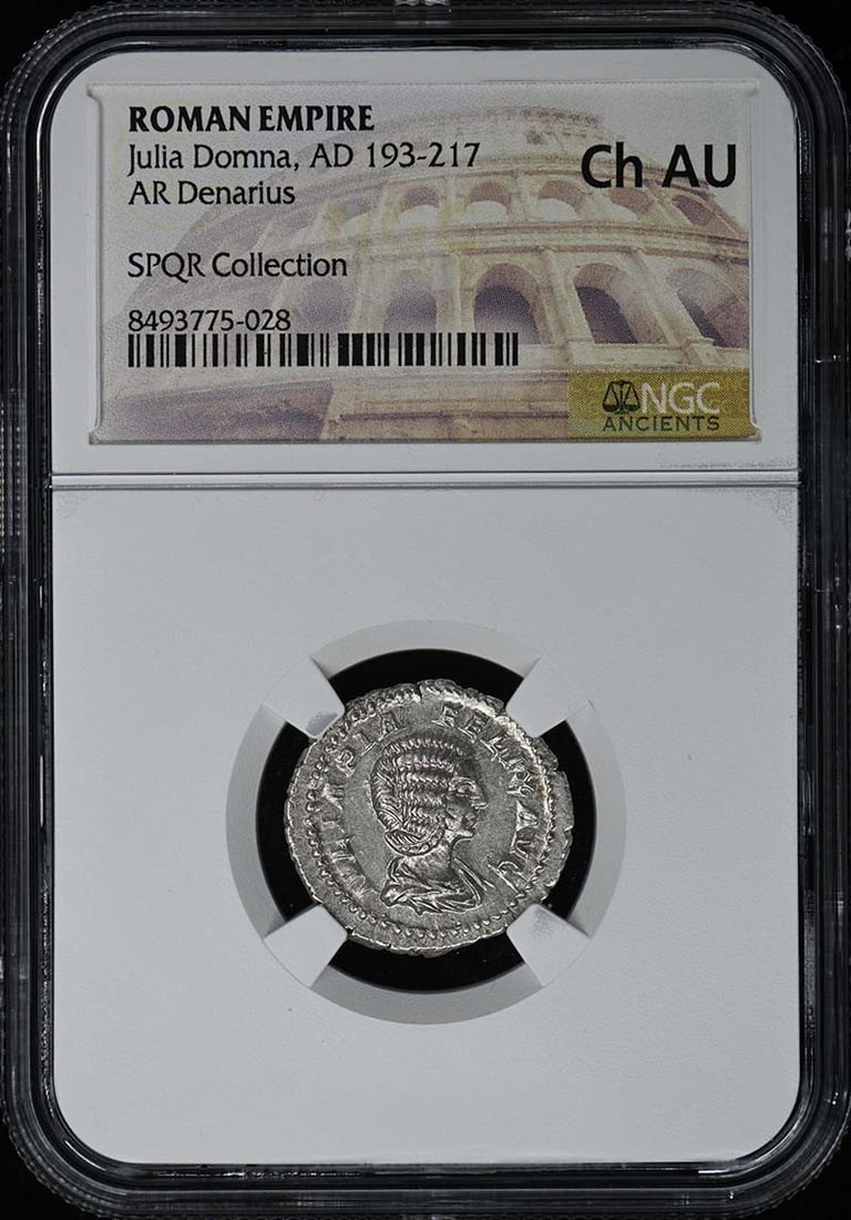Julia Domna, AD 193-217 ROMAN EMPIRE AR Denarius NGC Ch AU (1 of 2)