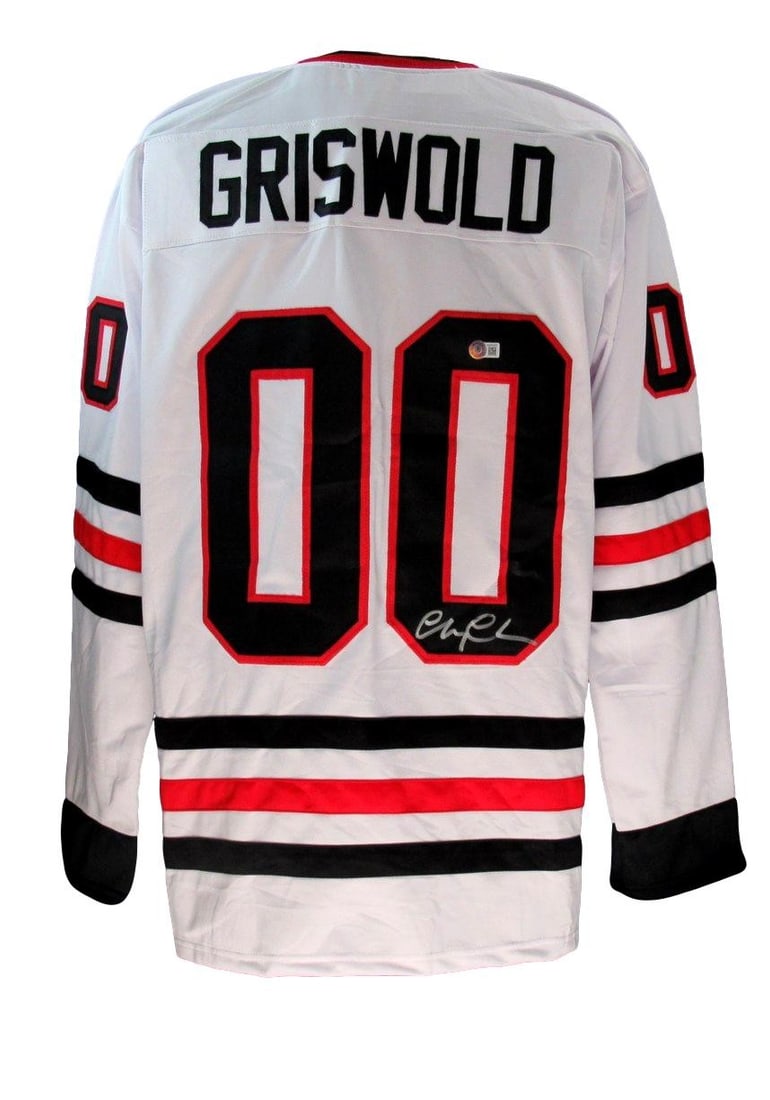 Chevy Chase CHRISTMAS VACATION Autographed XL Hockey Jersey Beckett 190350: Chevy Chase CHRISTMAS VACATION Autographed XL Hockey Jersey Beckett 190350 Item Specifics: Autograph Authentication: BAS/Beckett Industry: Movies Original/Reproduction: Original Sport: Hockey