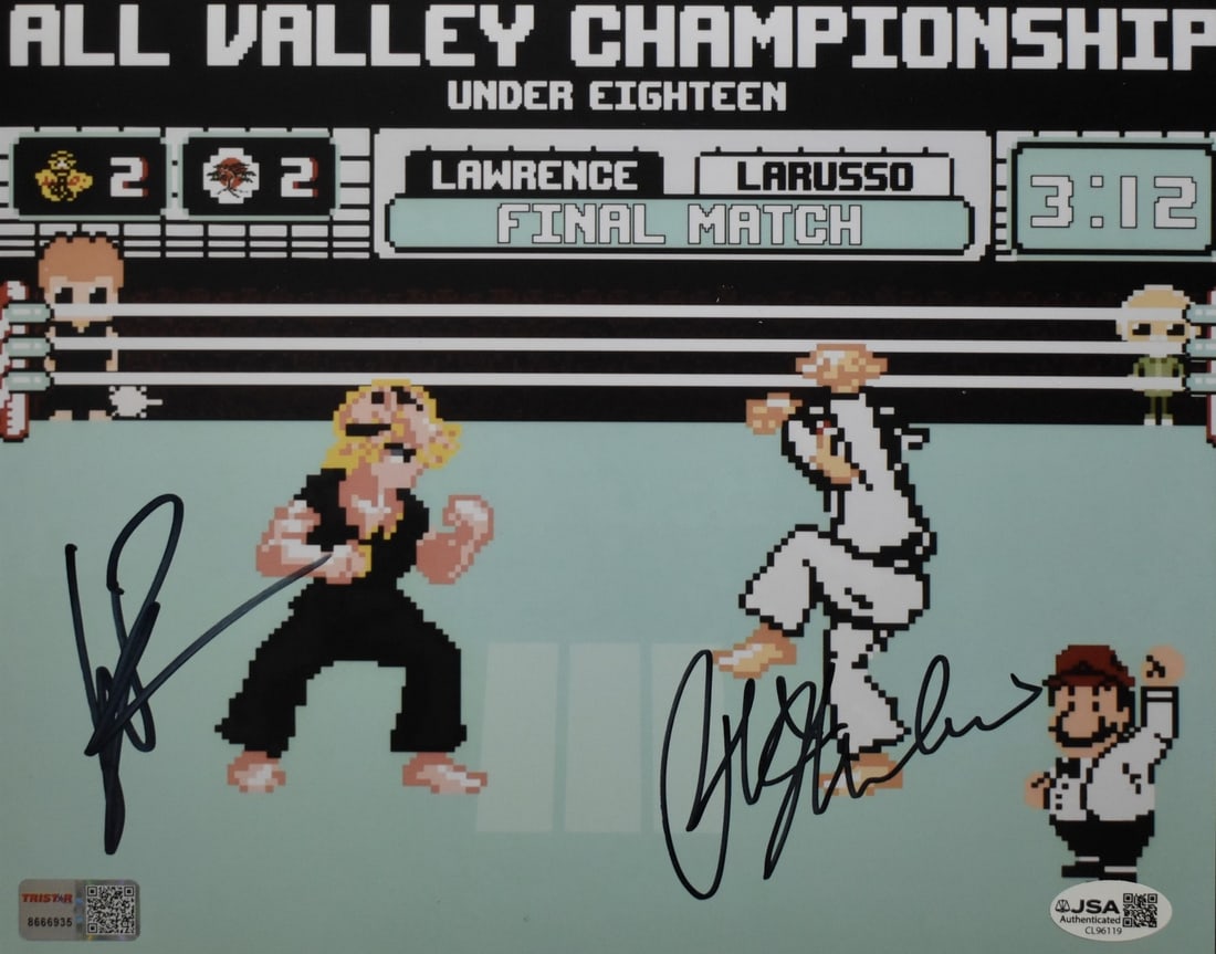 KARATE KID Photo Nintendo William 8x10 Signed Ralph Macchio Zabka JSA 205235 (1 of 3)