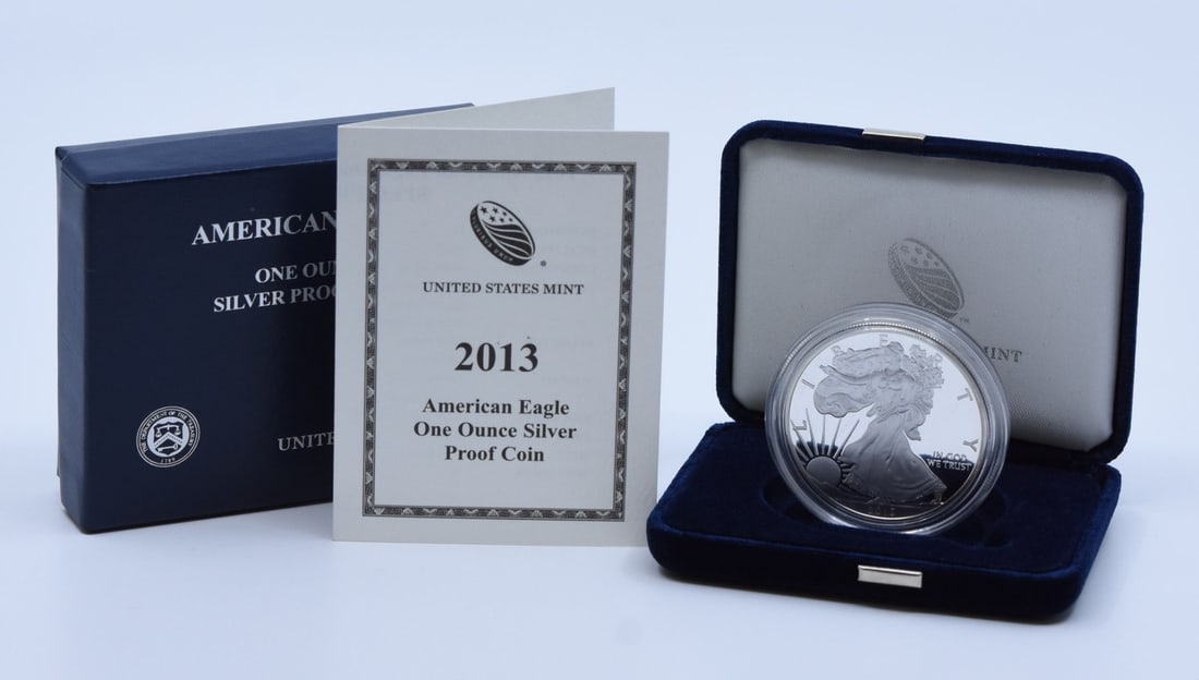 $1 American Proof Silver Eagle in Original Government Packaging: $1 American Proof Silver Eagle in Original Government Packaging The $1 American Proof Silver Eagle in its original government packaging is a rare and unique collectible. Certified as an uncirculated p