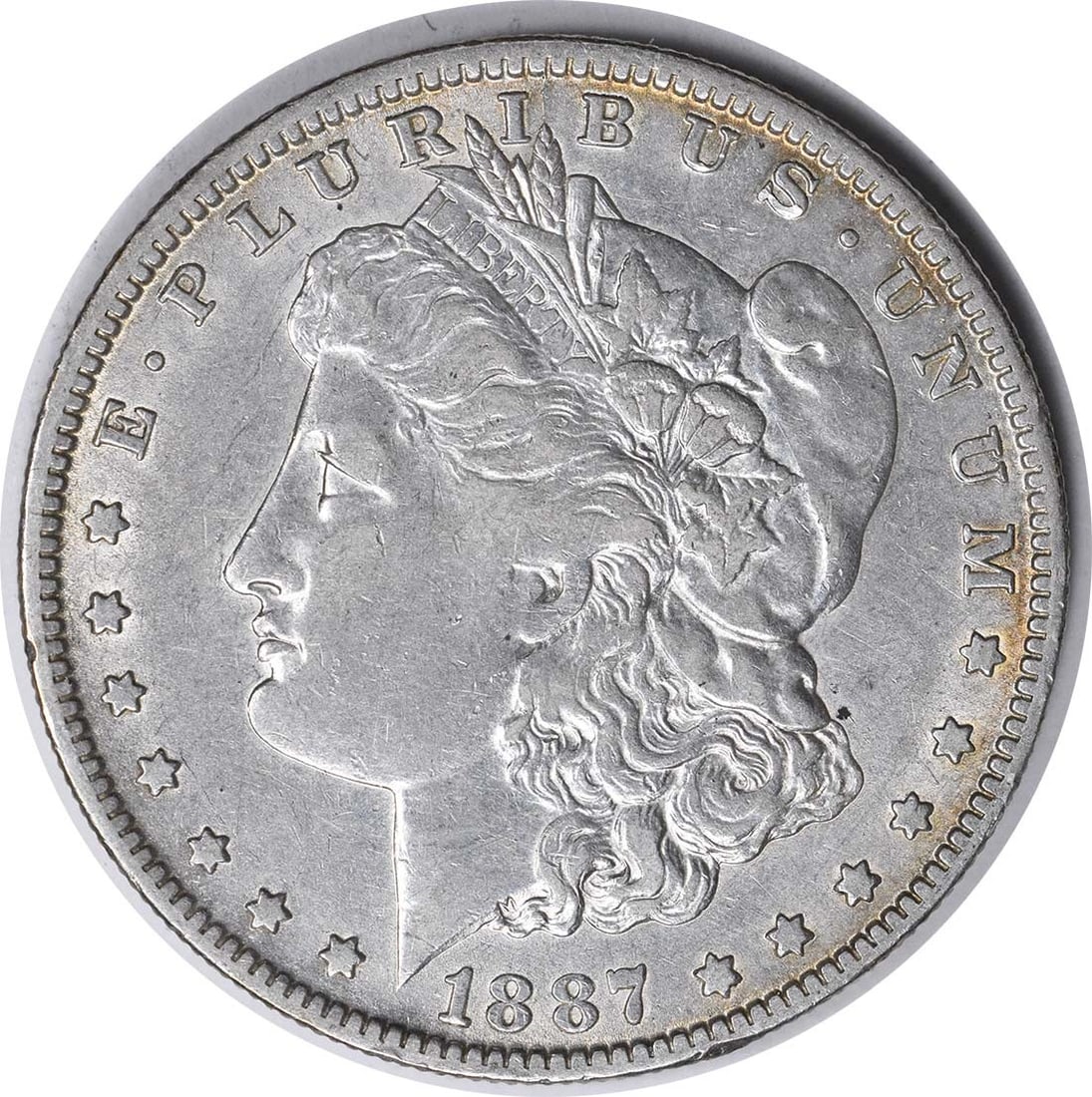 1887/ 6-O VAM 3 Morgan Silver Dollar 7/ 6 EF Uncertified: 1887/ 6-O VAM 3 Morgan Silver Dollar 7/ 6 EF Uncertified The 1887/6-O VAM 3 Morgan Silver Dollar is an exceptional example of circulated coinage, boasting an EF grade and a unique certification. This 