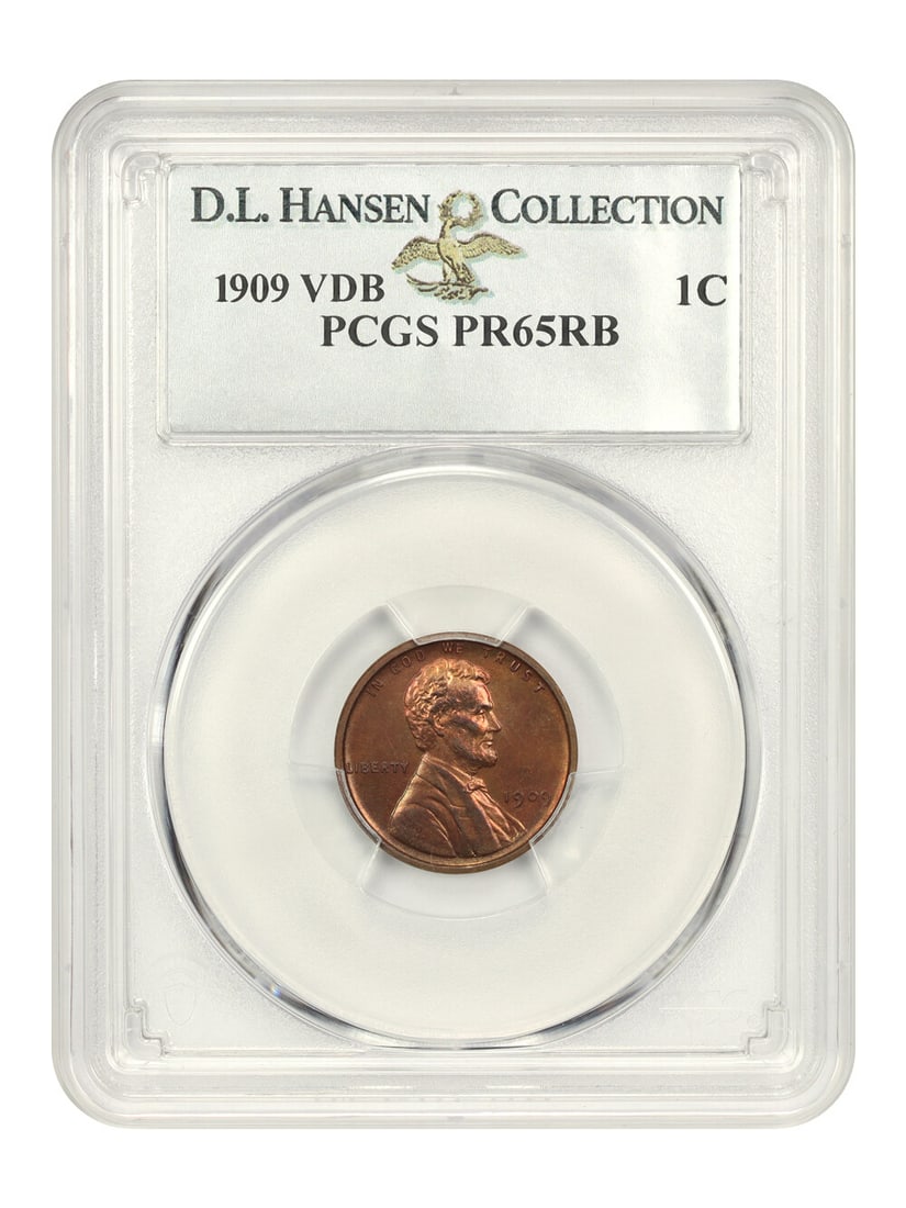 1909 VDB 1c PCGS Proof 65 RB ex: D.L. Hansen (1 of 4)