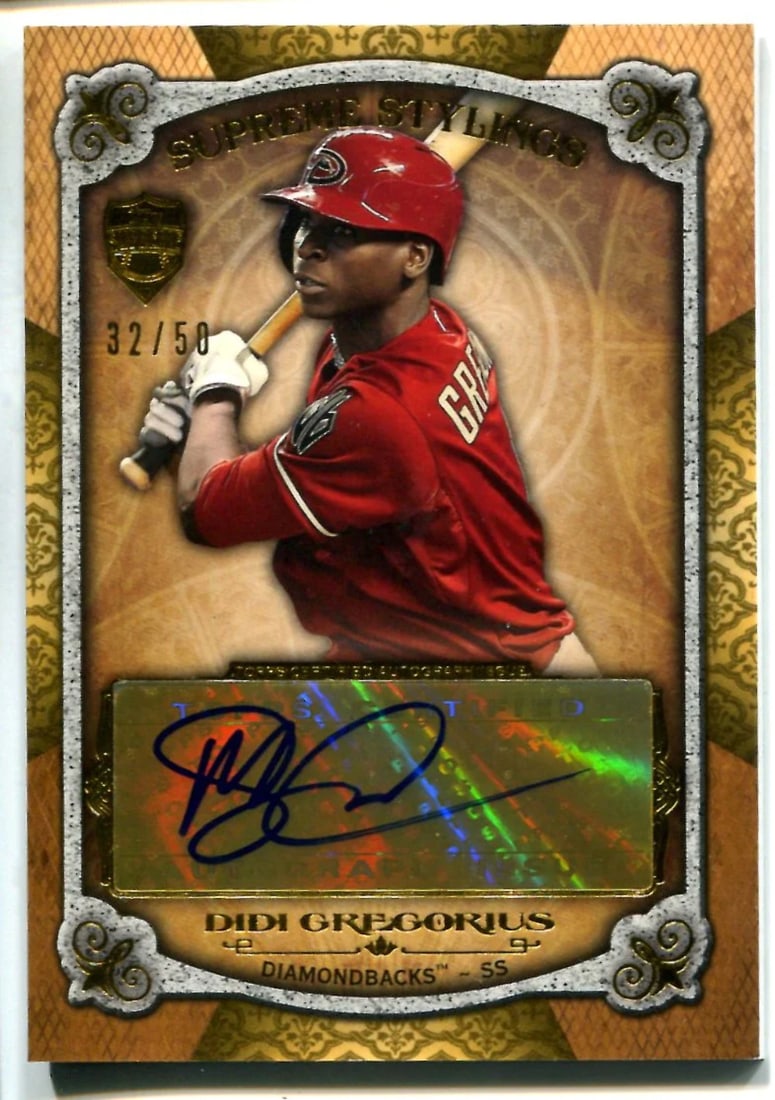 Didi Gregorius 2013 Supreme Stylings Autographed Card #32/ 50 (1 of 2)