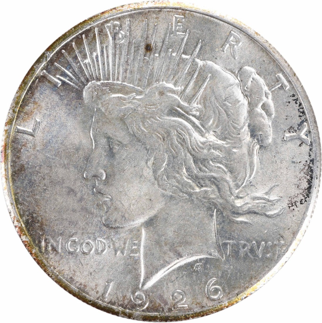 1926 Peace Silver Dollar Choice BU Uncertified: 1926 Peace Silver Dollar Choice BU Uncertified Choice BU Uncertified 1926 Peace Silver Dollar features a high grade of condition, showcasing its uncirculated state with minimal wear. This silver