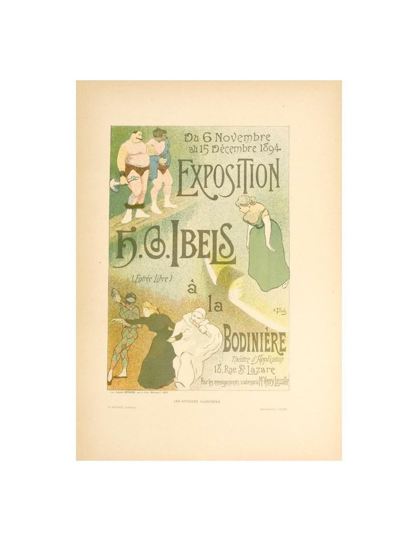 Ibels for Affiches Exposition Poster Illustrees Vintage 1896: Ibels for Affiches Exposition Poster Illustrees Vintage 1896 Item Specifics: Artist: IBELS Style: Art Nouveau Date Of Creation: 1897 Year Of Production: 1897 Width (Inches): 8.5 Subject: EAU